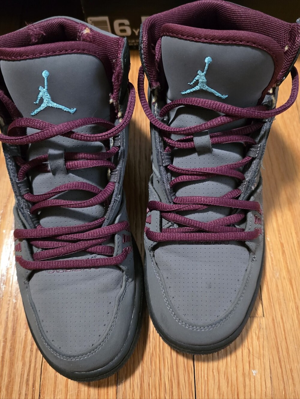 Jordan 1 Flight Little Kids Shoes - Dark Grey/White-Black
